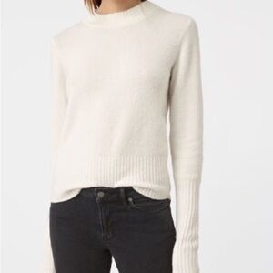 All Saints Ivory Crew Neck Sweater